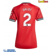 Manchester United Diogo Dalot #2 Replica Home Shirt Ladies 2025-26 Short Sleeve